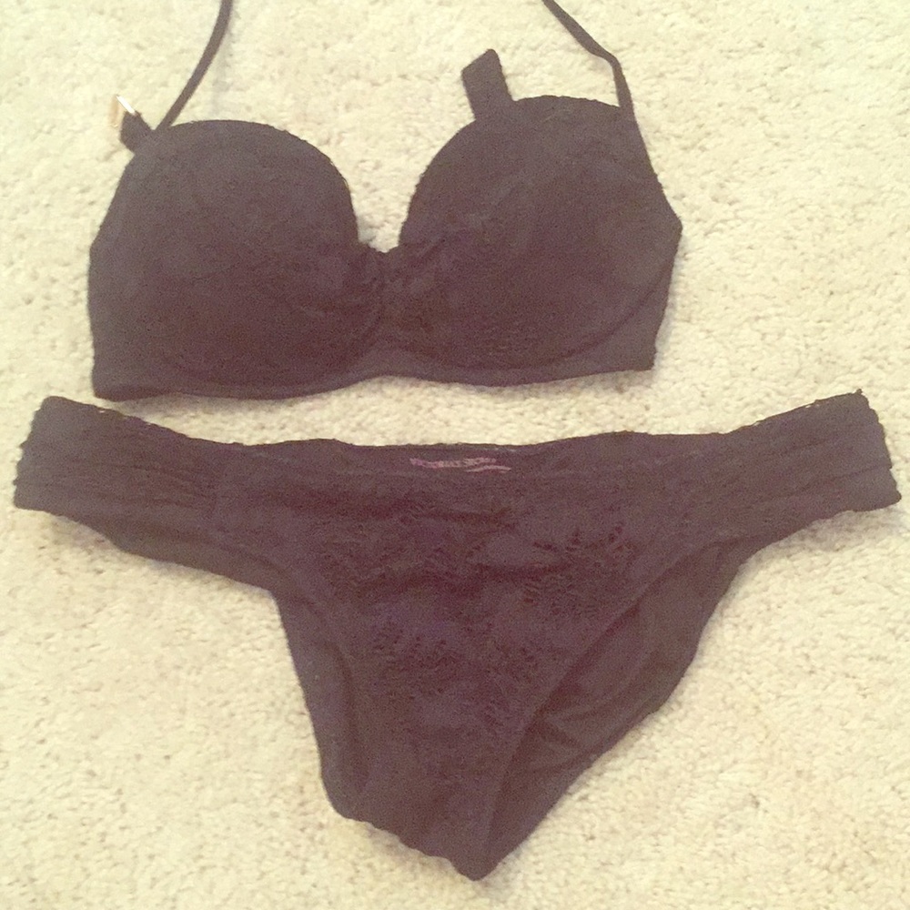Lacy black Victoria’s Secret bikini